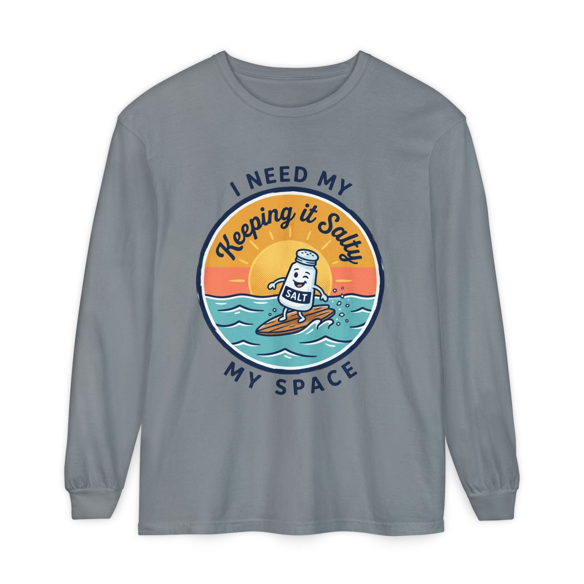 Keeping It Salty surf salt shaker illustration Long Sleeve T-Shirt | Summer beach vibes