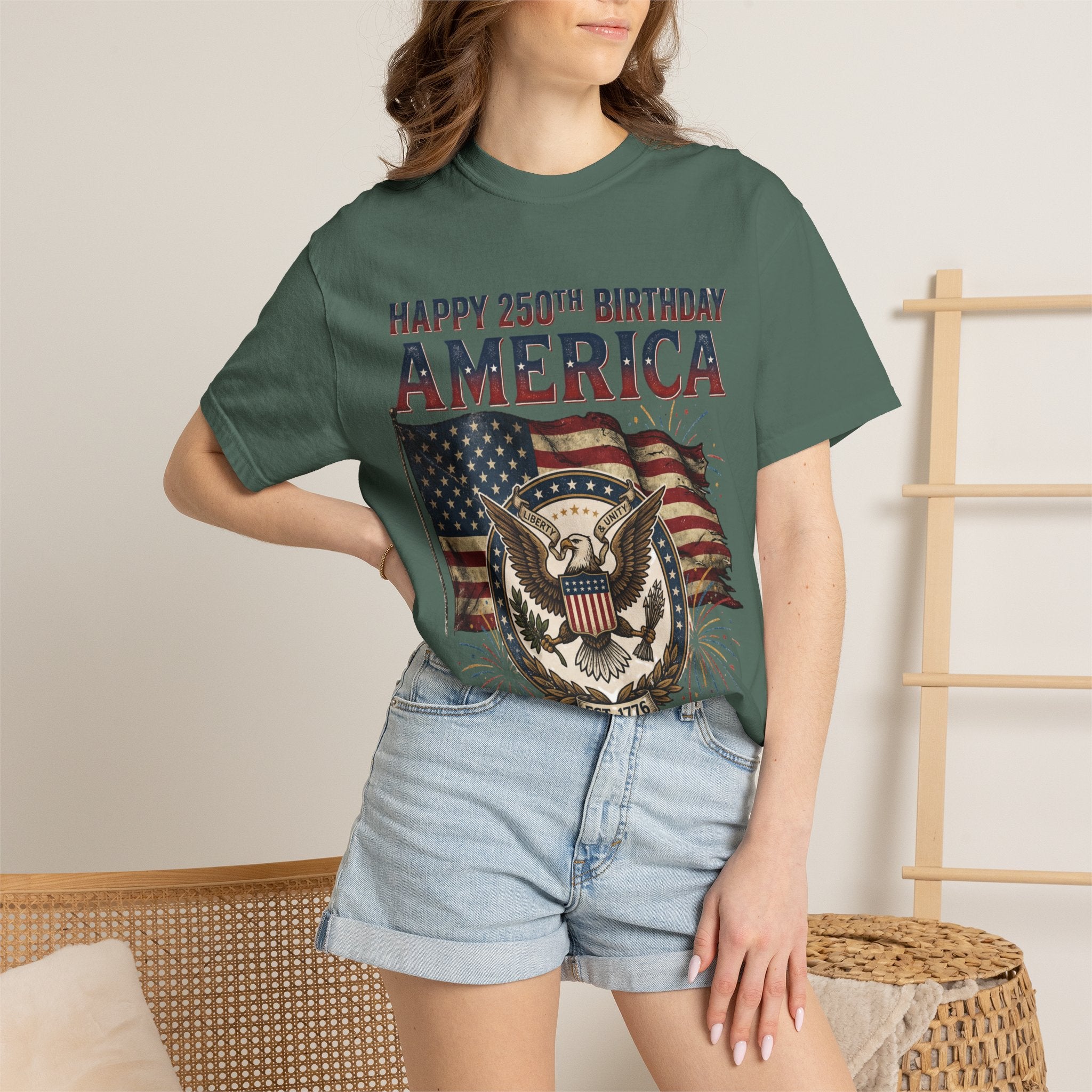 America 250th Anniversary T-Shirt — "Happy 250th Birthday America" Patriotic Tee (1776–2026)