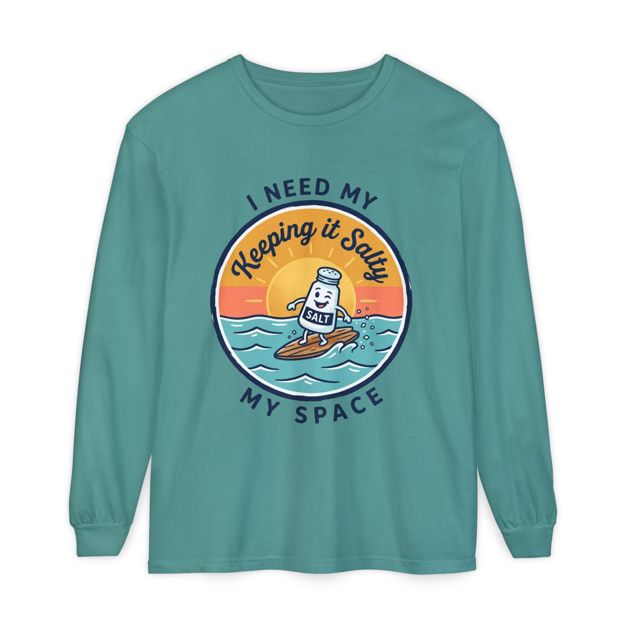Keeping It Salty surf salt shaker illustration Long Sleeve T-Shirt | Summer beach vibes
