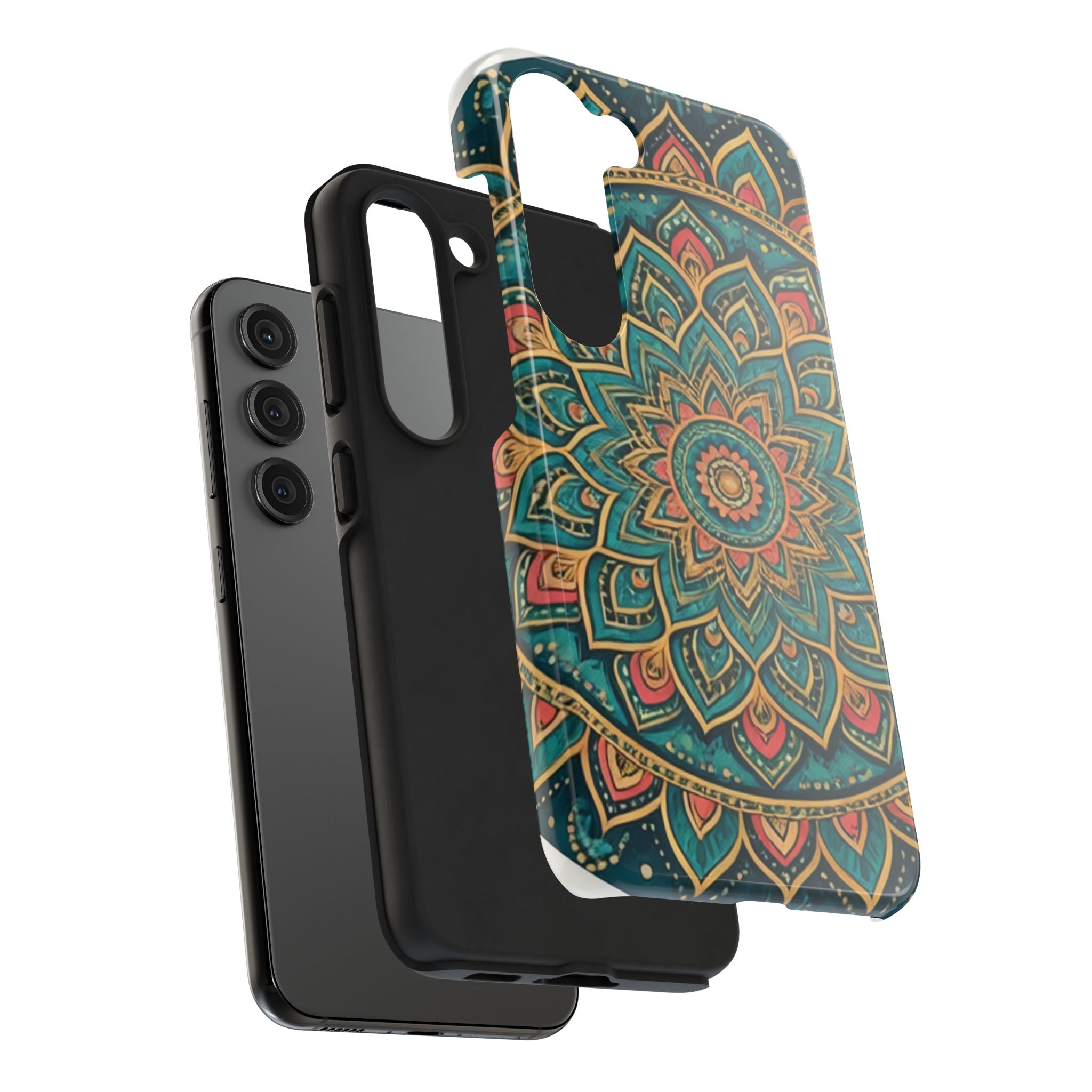 Teal Gold Mandala Tough Phone Case