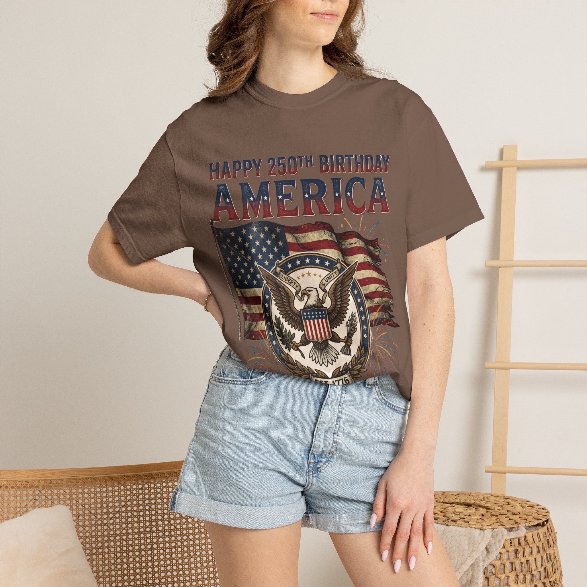 America 250th Anniversary T-Shirt — "Happy 250th Birthday America" Patriotic Tee (1776–2026)