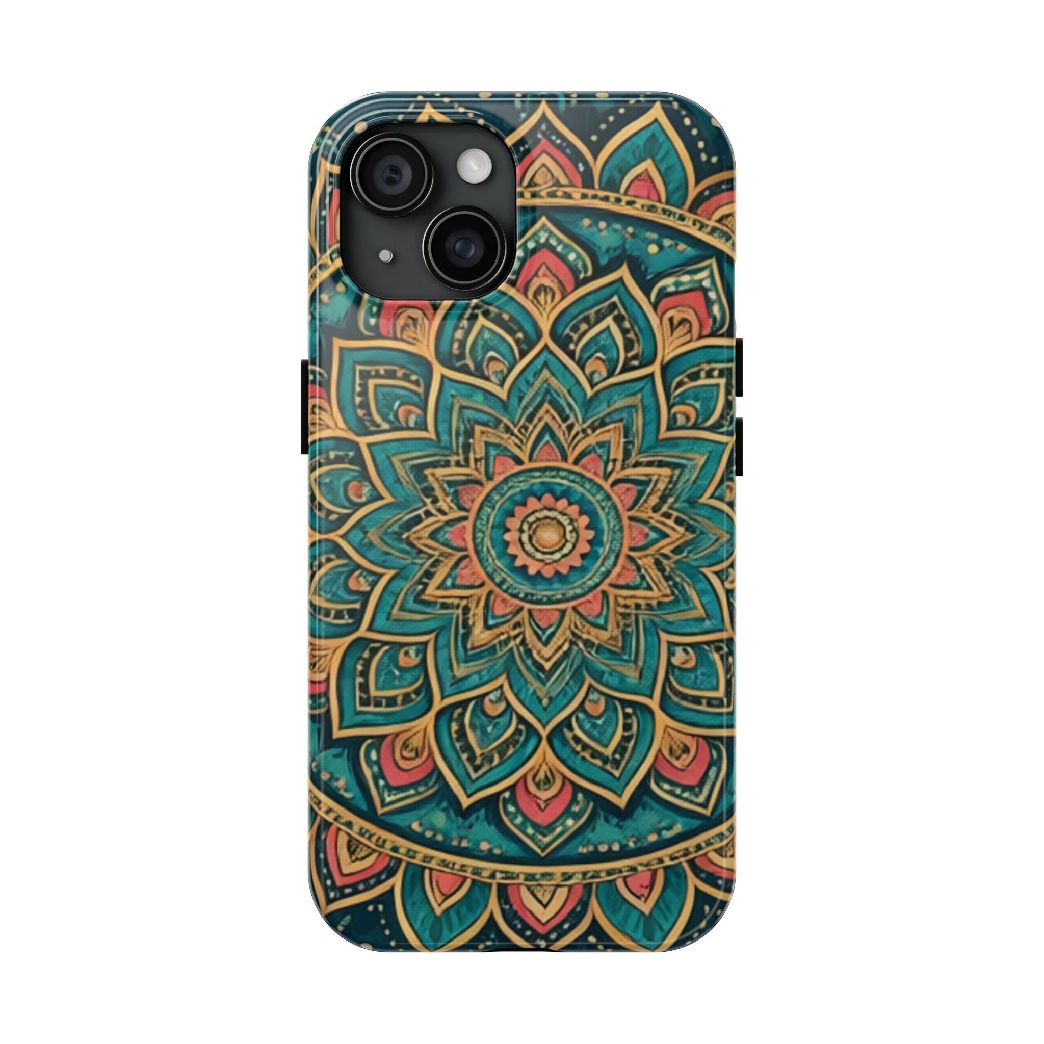 Teal Gold Mandala Tough Phone Case