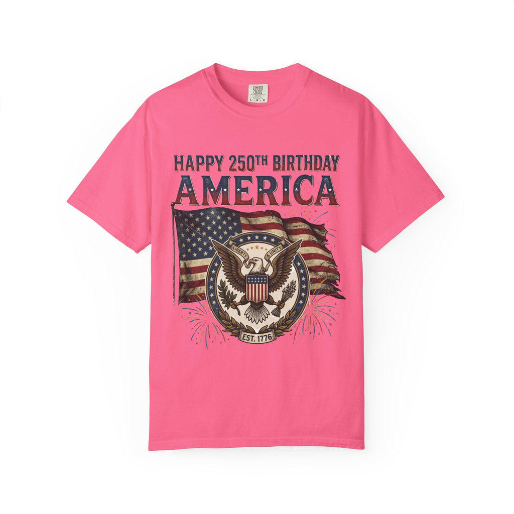 America 250th Anniversary T-Shirt — "Happy 250th Birthday America" Patriotic Tee (1776–2026)