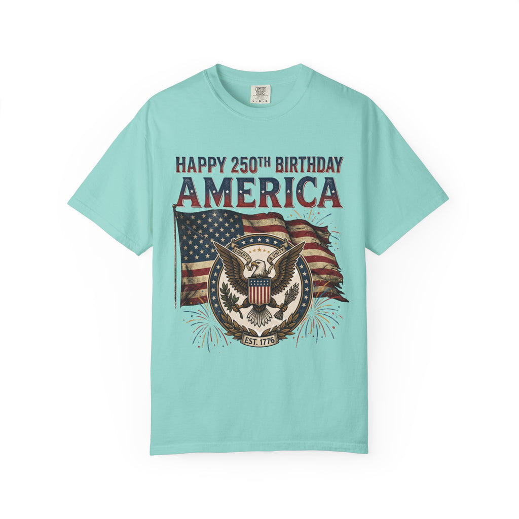 America 250th Anniversary T-Shirt — "Happy 250th Birthday America" Patriotic Tee (1776–2026)