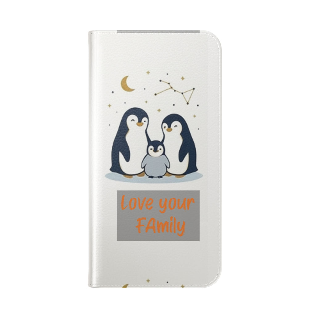 Penguin Family Love Phone flip case