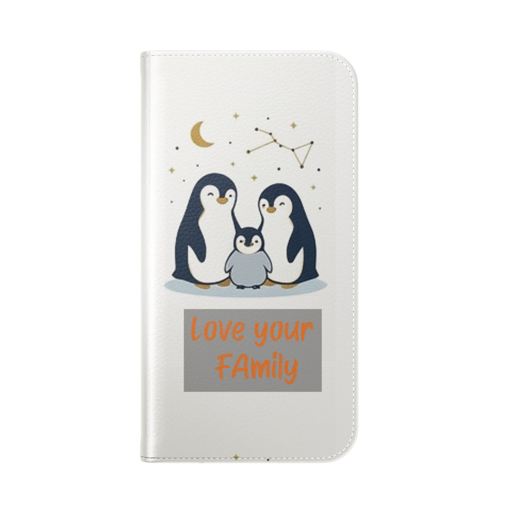 Penguin Family Love Phone flip case