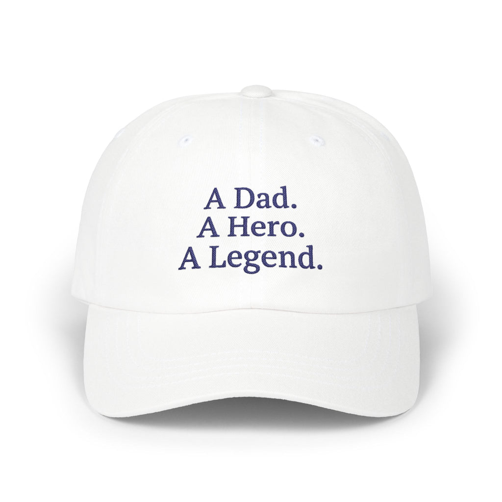 Dad Cap "A Dad. A Hero. A Legend." — Classic Father's Day Embroidered Hat