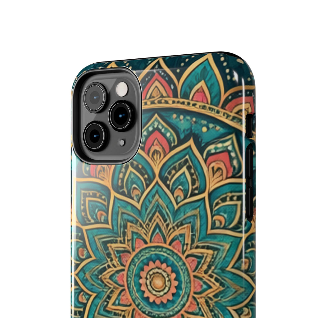 Teal Gold Mandala Tough Phone Case