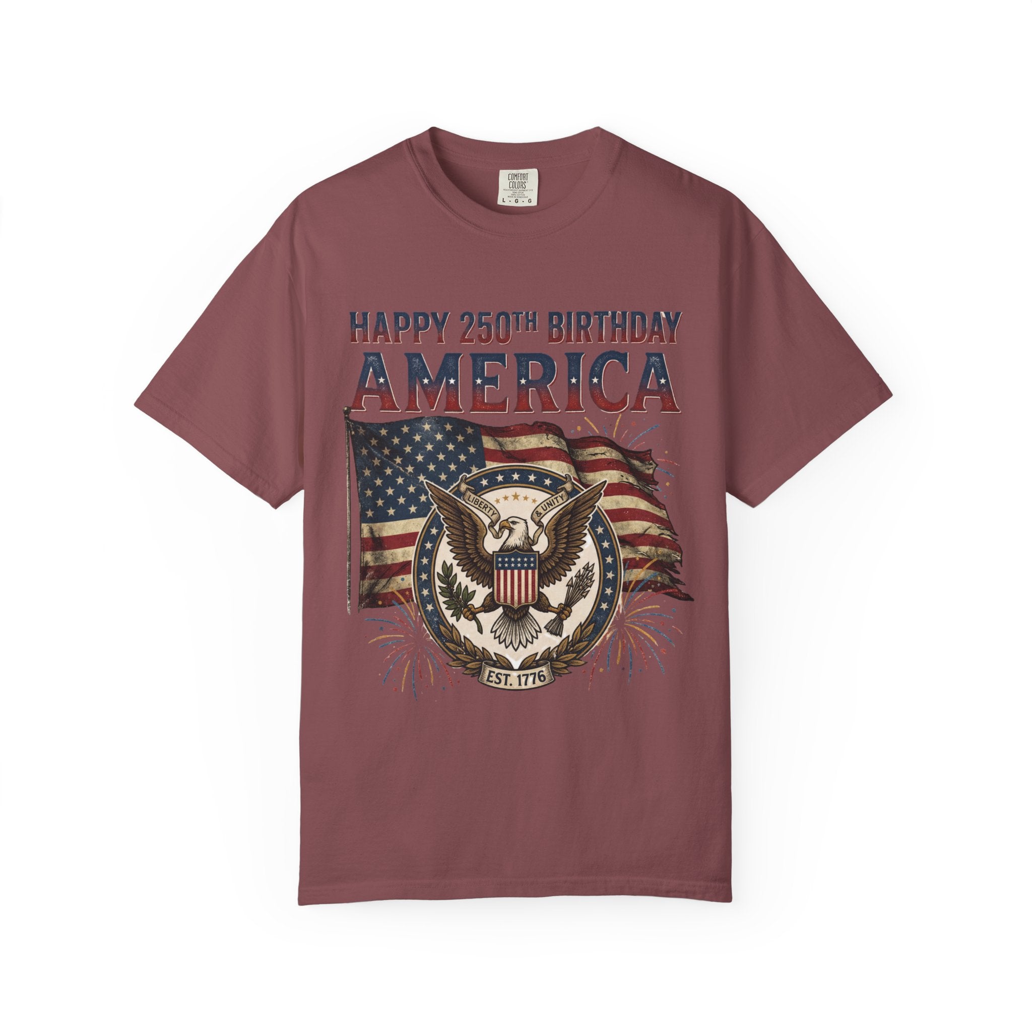 America 250th Anniversary T-Shirt — "Happy 250th Birthday America" Patriotic Tee (1776–2026)
