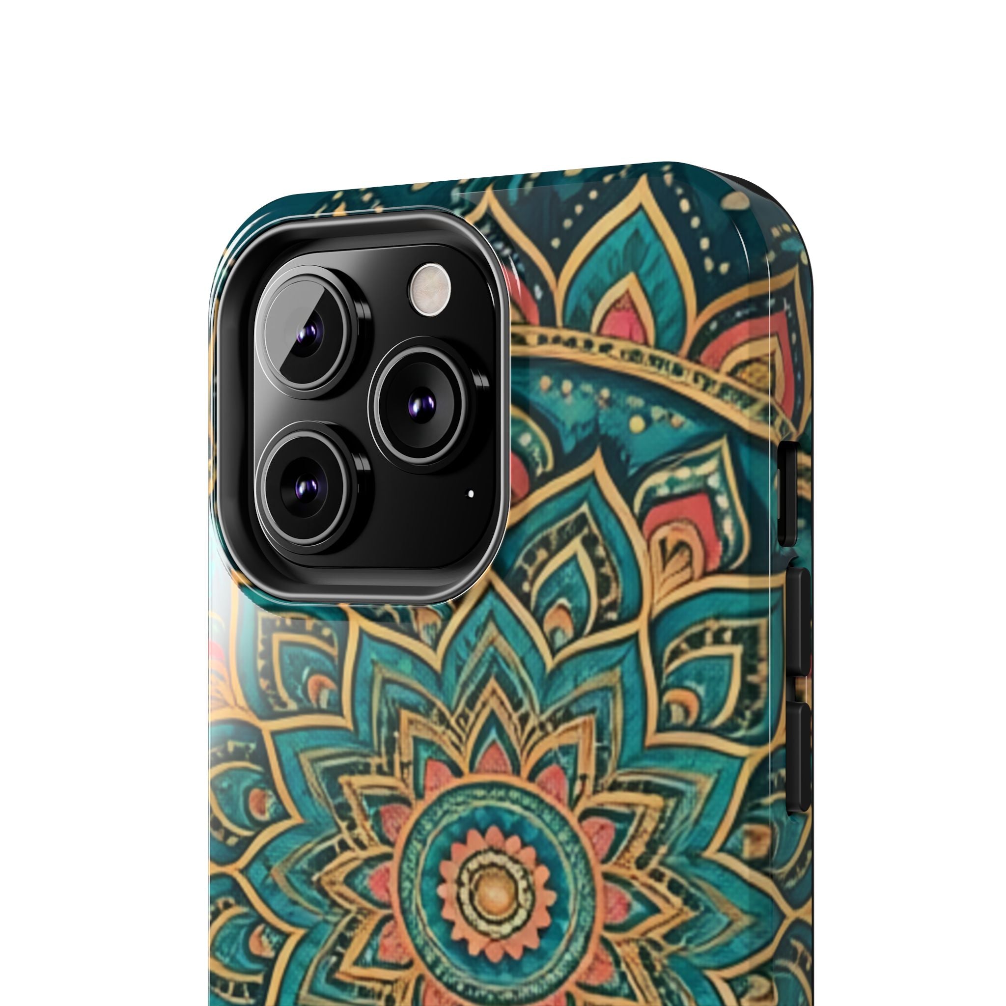Teal Gold Mandala Tough Phone Case