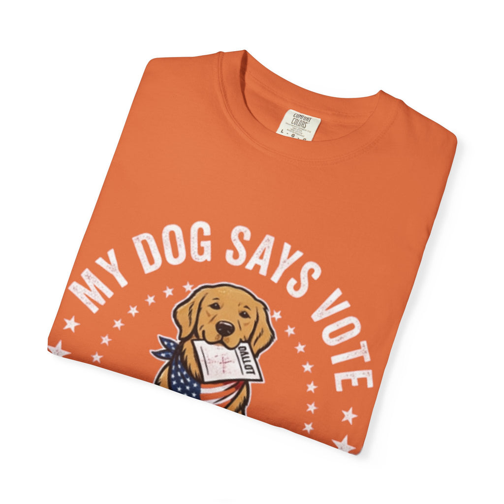 My Dog Says Vote Make America Great Again T-Shirt | Golden Retriever, Patriotic
