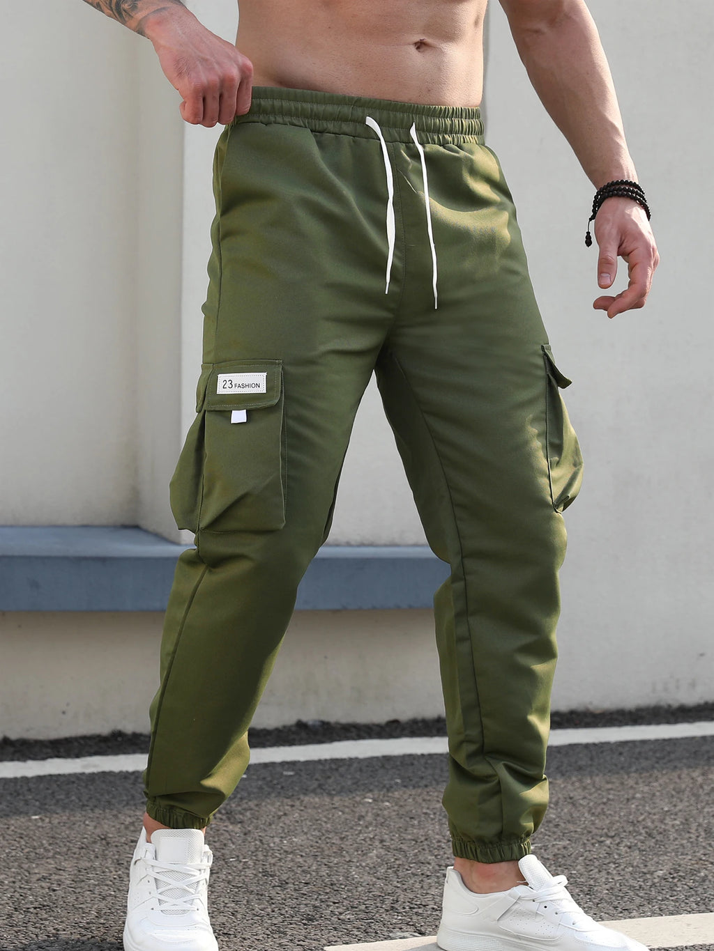 Men's Cargo Pants — Woven Twill, Multi-Pocket Casual