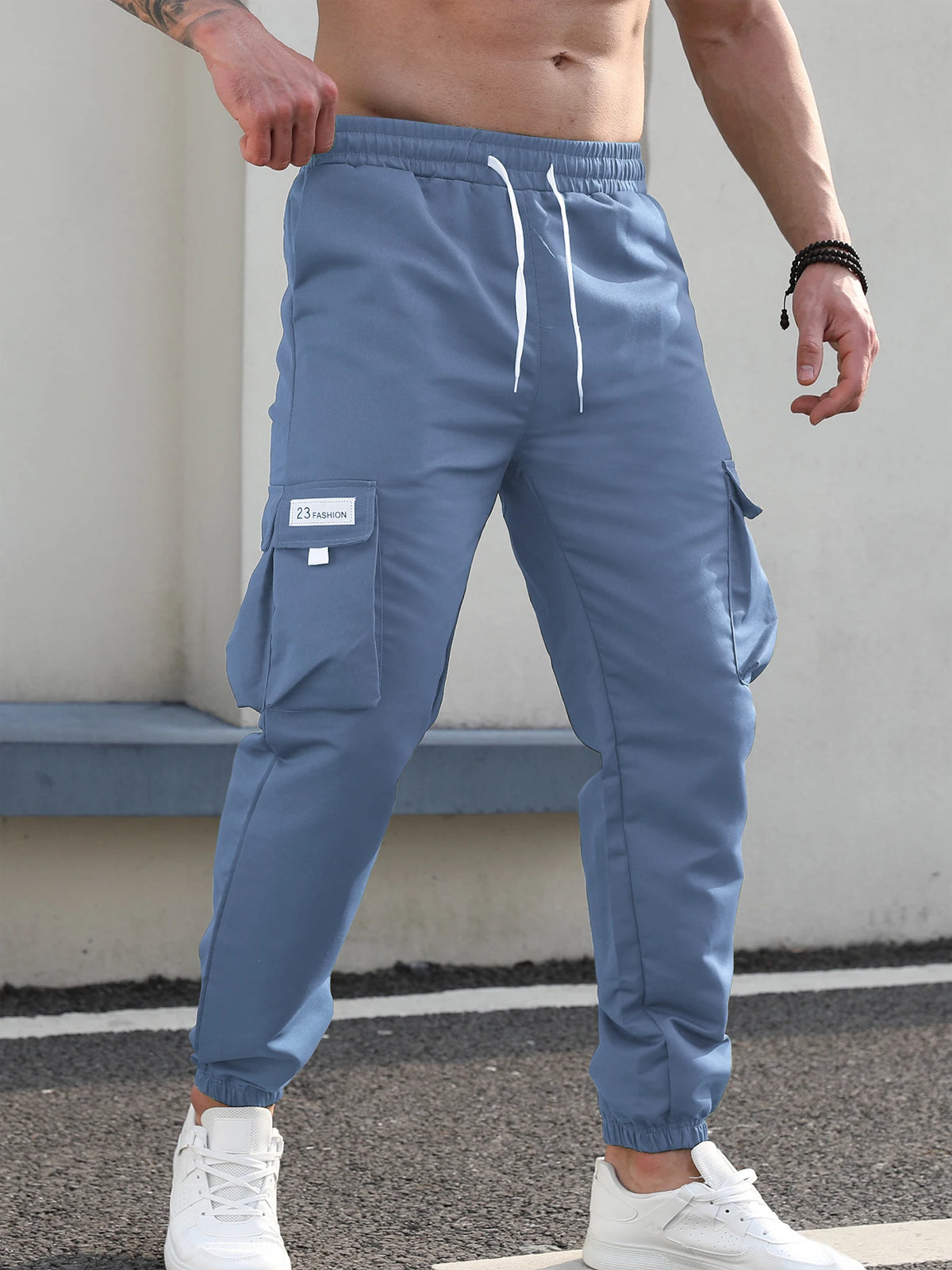 Men's Cargo Pants — Woven Twill, Multi-Pocket Casual