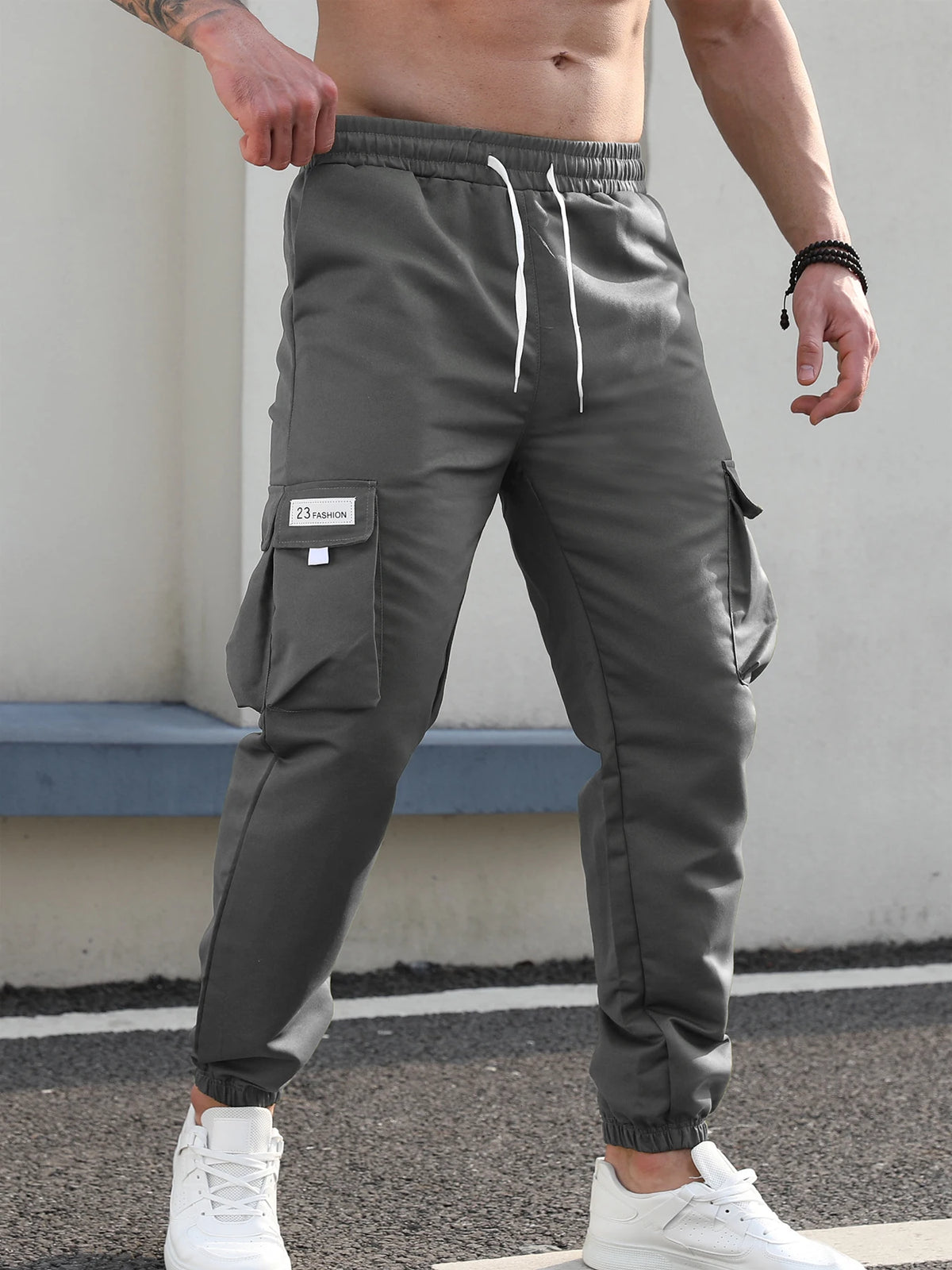 Men's Cargo Pants — Woven Twill, Multi-Pocket Casual