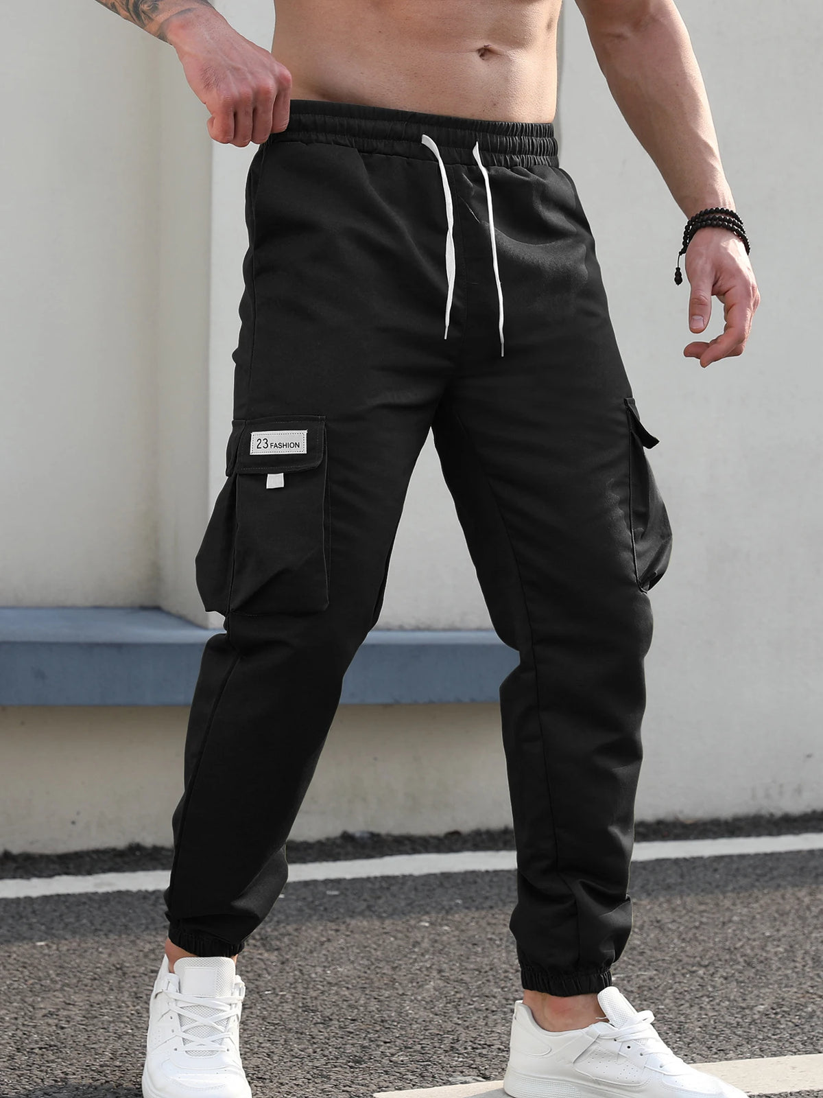 Men's Cargo Pants — Woven Twill, Multi-Pocket Casual