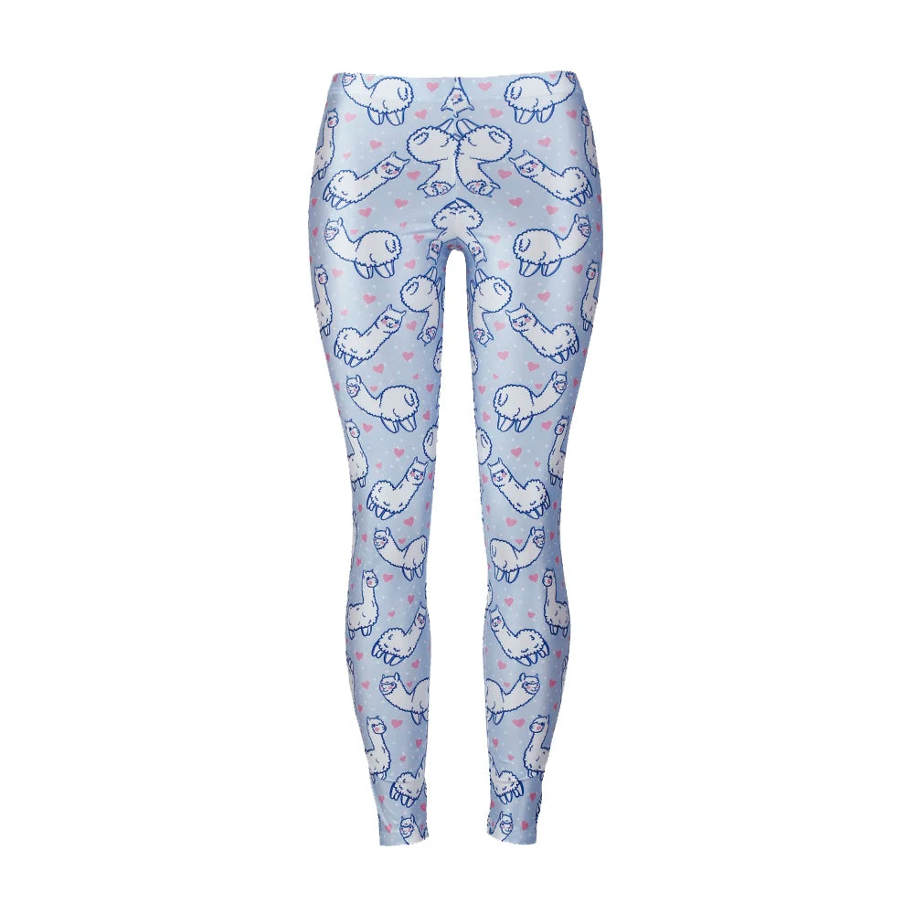 NADANBAO 2026 Arrival Unicorn Leggings Women Ice Cream Rainbow Letters Ring Digital