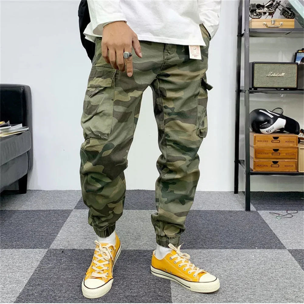 YIGUDAR Men's Oversized Harem Cargo Pants – Loose Fit Hip Hop Joggers