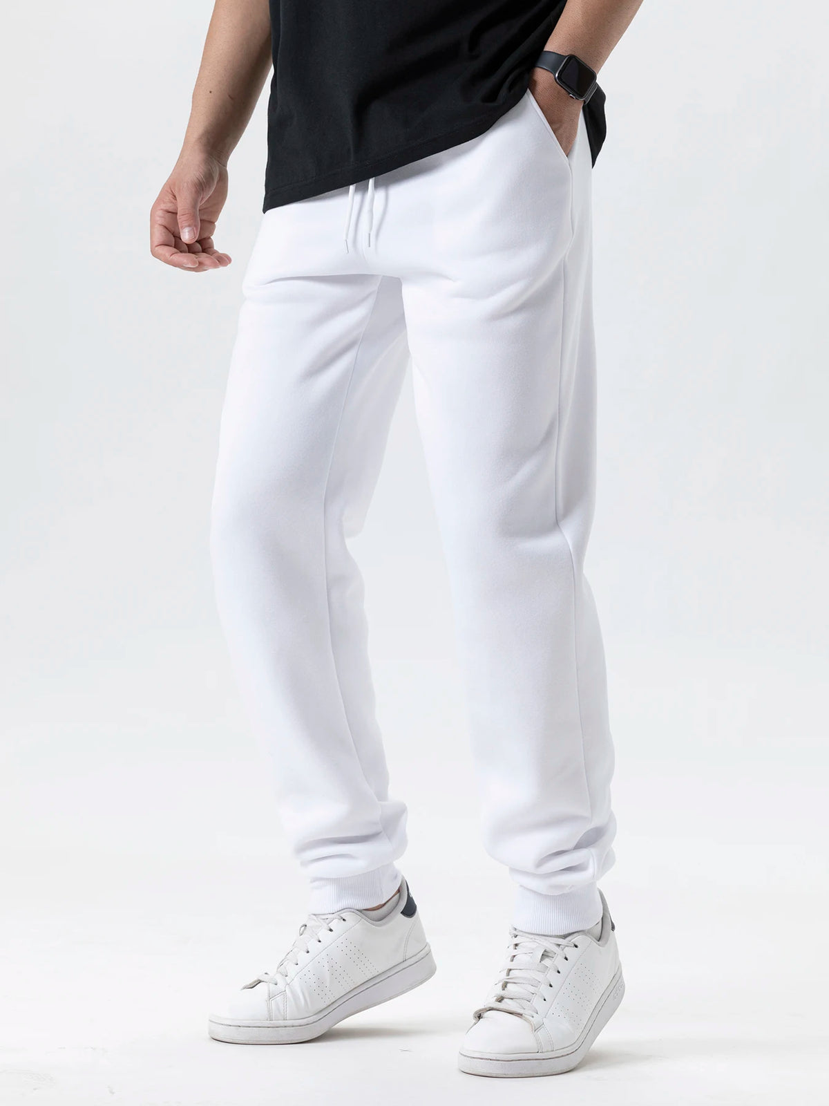 REALXIZI Men's Midweight Fleece Sweatpants – Casual Ankle-Length Joggers  -Fitness Gym