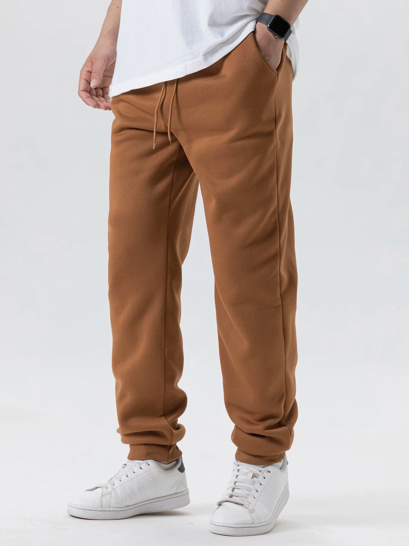 REALXIZI Men's Midweight Fleece Sweatpants – Casual Ankle-Length Joggers  -Fitness Gym