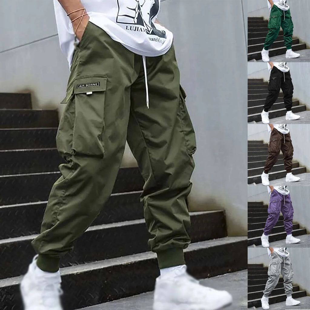 Men's Casual Jogging Cargo Pants -Streetwear Hip-Hop Halen