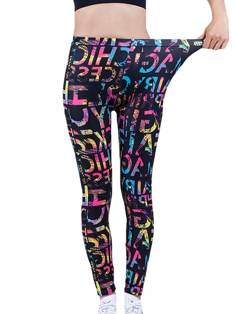 Fashion Women Leggings Beautiful Leaf Floral Printing