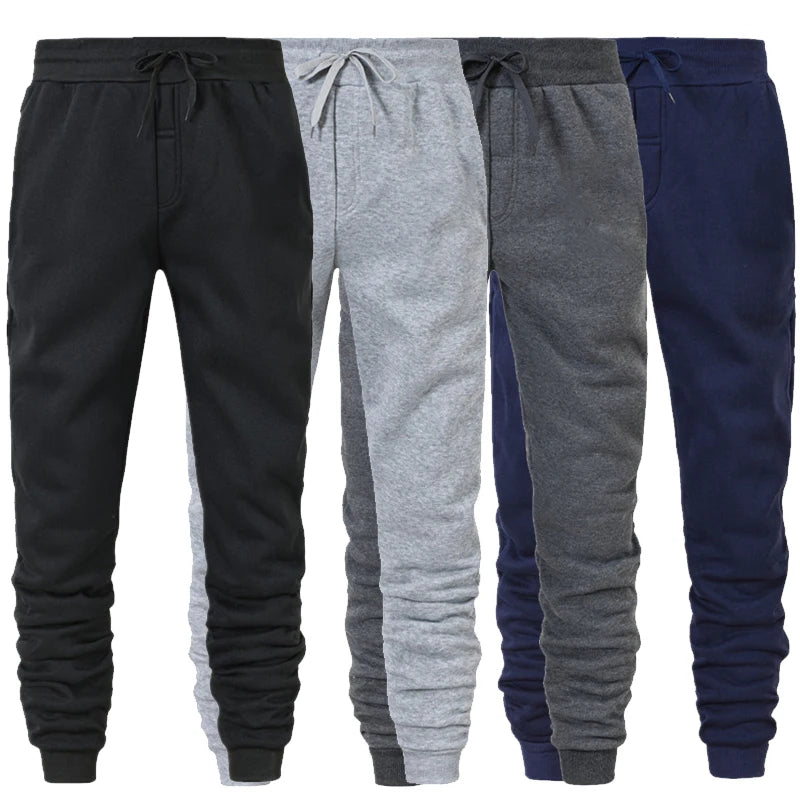Men's Smart Casual Premium Knit Joggers – Midweight Sports Trousers