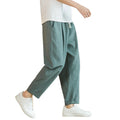 Ultra-Comfort Wide-Leg Linen Blend Drop-Crotch Pants