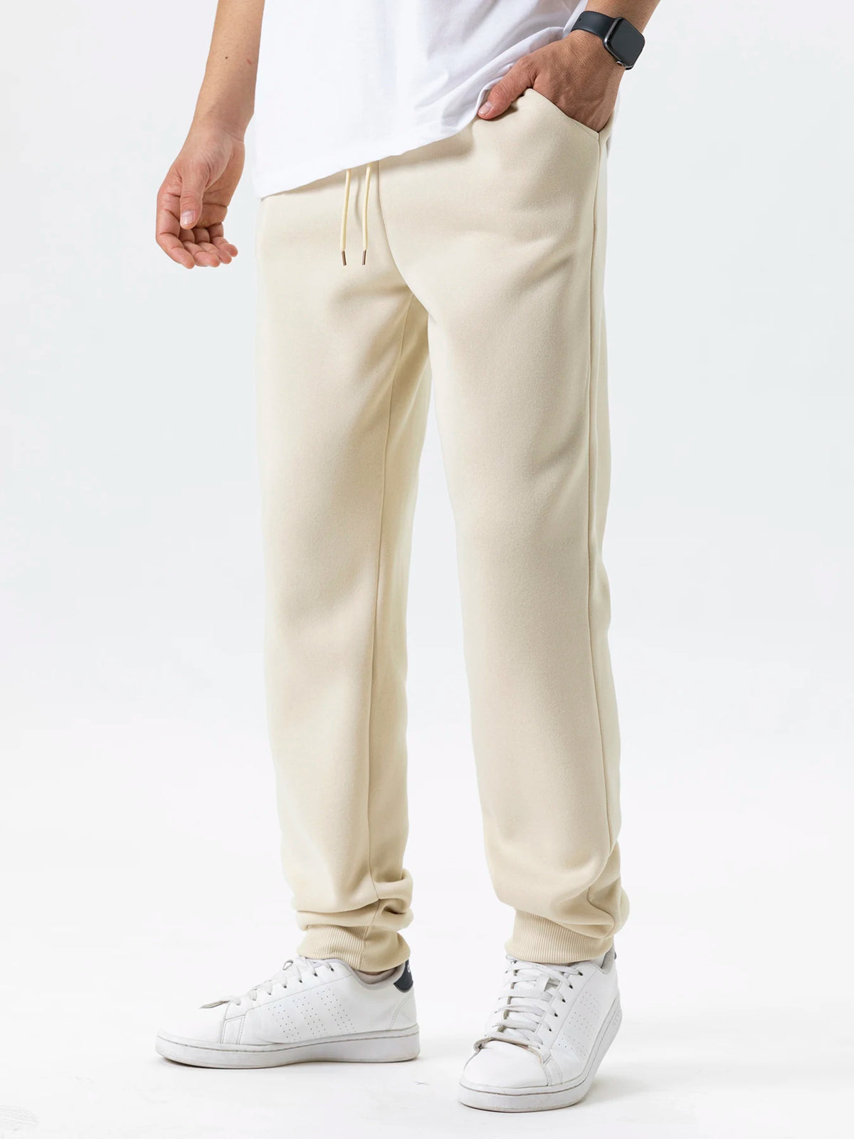 REALXIZI Men's Midweight Fleece Sweatpants – Casual Ankle-Length Joggers  -Fitness Gym