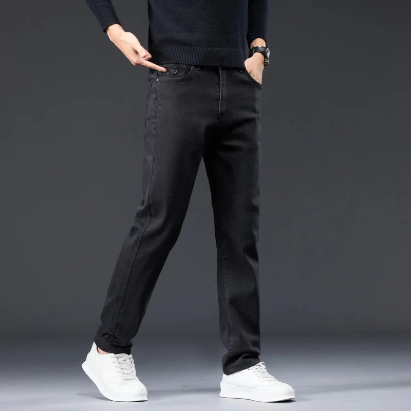 Male Brand Jeans Clothing- Light Luxury Stretch Comfortable Pants