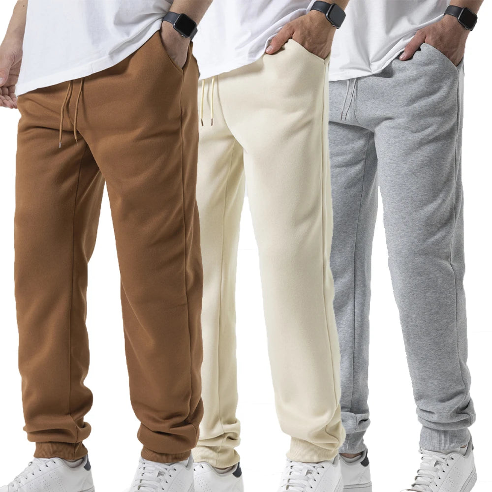 REALXIZI Men's Midweight Fleece Sweatpants – Casual Ankle-Length Joggers  -Fitness Gym