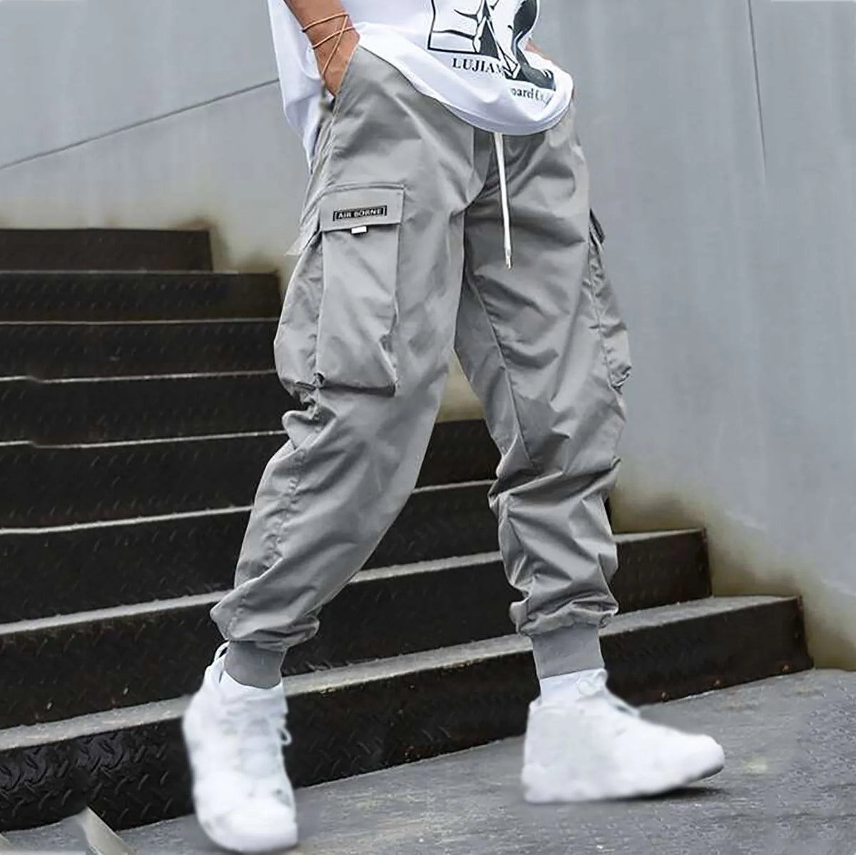 Men's Casual Jogging Cargo Pants -Streetwear Hip-Hop Halen