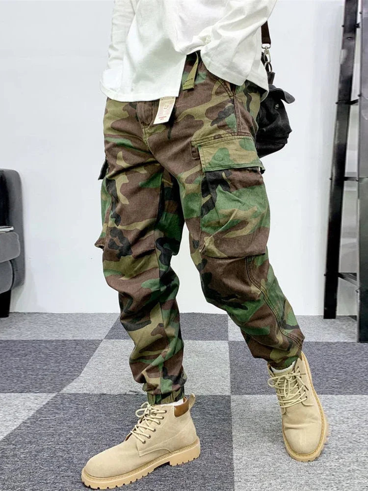 YIGUDAR Men's Oversized Harem Cargo Pants – Loose Fit Hip Hop Joggers