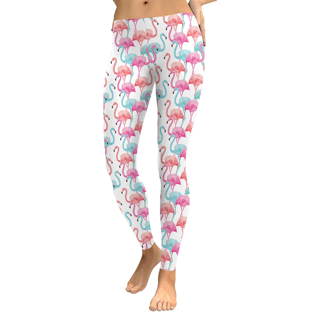 NADANBAO 2026 Arrival Unicorn Leggings Women Ice Cream Rainbow Letters Ring Digital